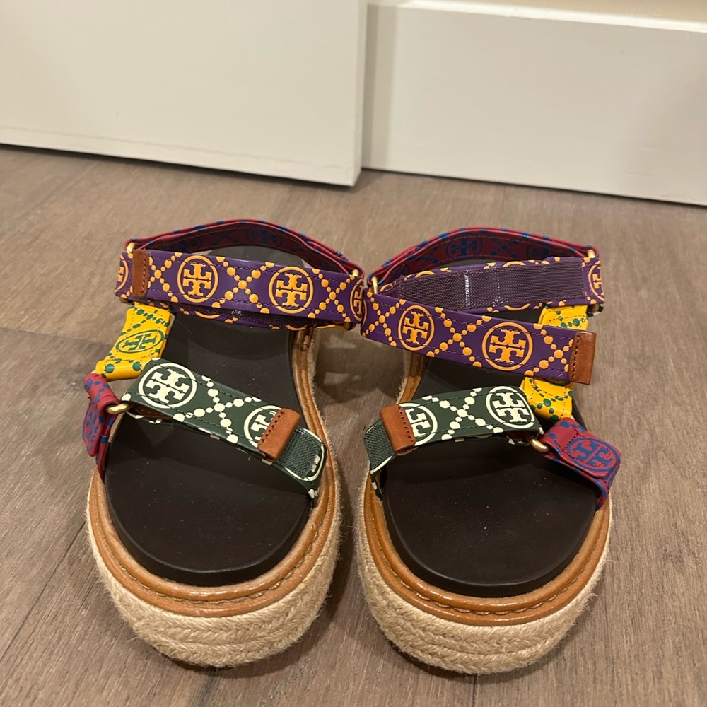 Tory Burch Monogram Rope Sport Sandals